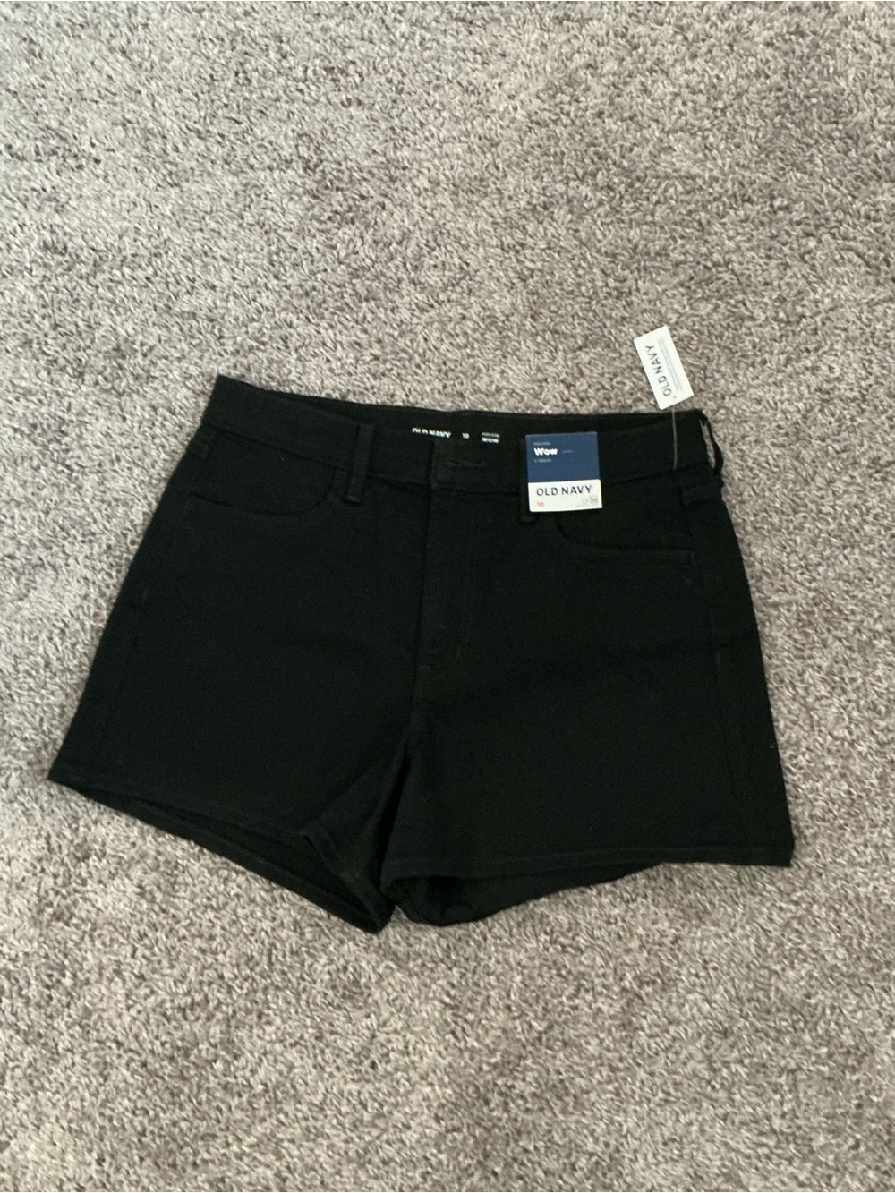 Old Navy Black Denim Short Shorts